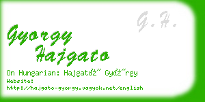 gyorgy hajgato business card